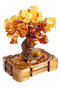 Decorative tree made of amber